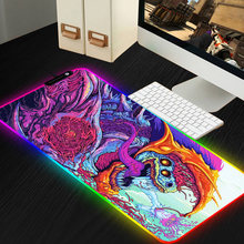 800*300 Large RGB Mouse Pad Gamer CS GO Mouse Mat Locked LED Lighting Rubber Gaming Mousepad XL Grande Anti-slip For Computer PC 2024 - buy cheap