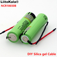 2pcs LiitoKala New Original NCR18650B 3.7v 3400mAh 18650 Li-ion Rechargeable Battery Welding Silica gel Cable DIY 2024 - buy cheap