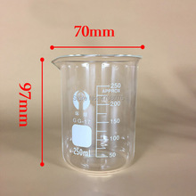 250ml 12pcs/set Pyrex Beaker borosilicate glass Lab glassware chemical measuring cup flat bottom for scientific test 2024 - buy cheap