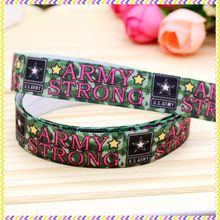 5/8'' Free Shipping Fold Elastic FOE Army Strong Printed Headband Headwear Hairband Diy Decoration Sewing OEM P4527 2024 - buy cheap