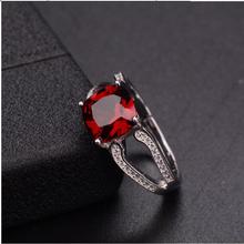 Garnet ring Free shipping Natural real red garnet 925 sterling silver Fine jewelry Gem 8mm 2024 - buy cheap