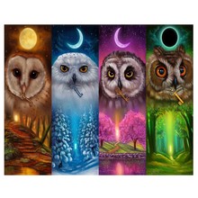 5D DIY Diamond Painting Owl Full Square Diamond Embroidery Animal Cross Stitch Picture Rhinestones Mosaic Home Decor Gift 2024 - buy cheap