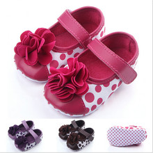 Lovely Flower Baby Shoes Cute Dots Infants Soft Sole First Walkers Newborn Girls Princess Shoes 2024 - buy cheap