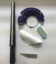 Mandrel e anel de plástico preto, kit com 3 peças, joias de polimento, pano e agate, polimento 2024 - compre barato