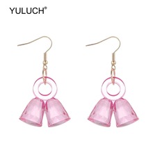 YULUCH 2019 Fashion Plastic 6 Colors Similar Bells Drop Statement Earrings Trendy Dangle Earrings For Women Lady Girls Wedding 2024 - buy cheap