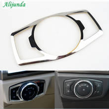 Stainless Steel Headlamp Switch Cover Sticker for Ford Focus 3 MK3 MK4 Kuga 2012 2013 Mustang 2015, Automobile Accessories 2024 - buy cheap