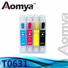 Cartucho de tinta recargable vacío T0631 para impresora Epson Stylus C67/C87/C87PE/CX4100/CX4700/CX3700, con chip de reinicio automático 2024 - compra barato