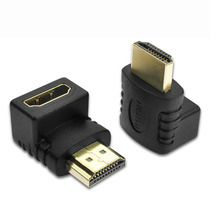 Адаптер для кабеля HDMI с углом поворота 90/270 градусов HDMI штекер-HDMI гнездо для 1080P HDTV Кабельный адаптер конвертер удлинитель 2024 - купить недорого