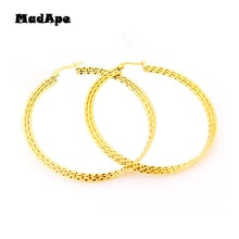 MadApe Stainless Steel Hoop Earrings 2019 Fashion Classic 4 Color Large Hoop Earrings For Women Jewelry Round Earring Wholesale 2024 - buy cheap