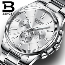 Suíça binger relógio masculino de marca de luxo, automático, mecânico, relógios de pulso, relógio masculino, relógio de aço 2024 - compre barato
