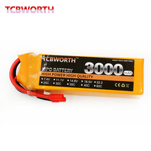TCBWORTH 4S 14.8V 3000mAh 40C Max 80C RC Drone LiPo Battery For RC Airplane Quadrotor Helicopter Drone 4S RC Li-polymer Battery 2024 - buy cheap