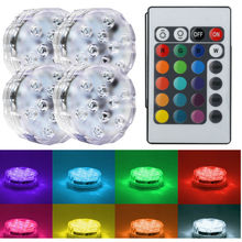 1Pc LED Multi Color Submersible Waterproof Wedding Party Vase Base Light + Remote 2024 - buy cheap