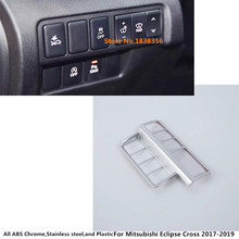 Interruptor de luz delantera cromada para coche Mitsubishi, molduras de marcos interiores, Panel de campana, para Modelo Eclipse Cross 2017, 2018, 2019, 2020, 2021 2024 - compra barato