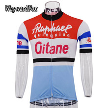 Camiseta de ciclismo de equipo retro para hombre, maillot de manga corta profesional, transpirable, de verano 2024 - compra barato