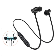 White/Black Metal Sports Bluetooth Headphone SweatProof Wireless Earpiece Double-Ear Stereo Running Earplugs Headset 2024 - buy cheap