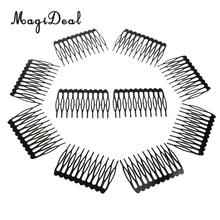 10 Uds. Clips de Metal para extensiones de cabello negro, 10 Uds., peines para pelucas, horquillas para el pelo, Clips DIY para mujeres, belleza, peinado de cabello 2024 - compra barato