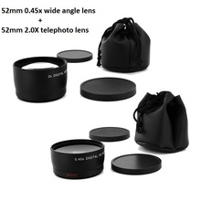 52MM 0.45x Wide Angle Lens&Macro lens+ Telephoto lens for Nikon Cannon DSLR Cameras with 52MM Lens Thread 2024 - buy cheap