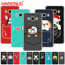 Hameinuo bulldog capa de bolso para celular adorável cachorro samsung galaxy j1 j2 j3 j5 j7 mini ace 2016 2015 prime 2024 - compre barato