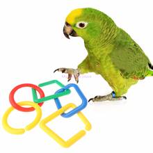 Игрушка-попугай для домашних животных, подвесной мост, жевательные игрушки, качели для птиц, клетка, рандомный цвет, C42 2024 - купить недорого