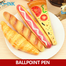 12pcs/lot Novelty Delicious Food Ballpoint Pen , 0.5mm Black Ink Bread / Pizza / Hot Dog Ball Roller Pens 2024 - buy cheap