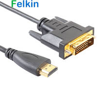 Фелкин, совместимому с HDMI/DVI кабель DVI-D DVI 24 + 1 контактный кабель 1080P 3D видео конвертер, совместимому с HDMI кабель для DVD HDTV XBOX PS3 2024 - купить недорого