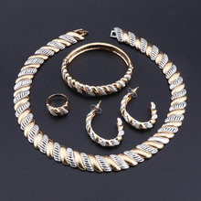 OEOEOS-Conjuntos de joyería modernos para mujer, collar de boda llamativo, Conjunto elegante de joyería de Color dorado de Dubái, joyería turca 2024 - compra barato