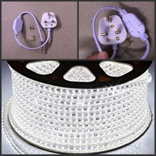 LED Strip 220V 240V IP67 Waterproof 5050 SMD tape Lights Rope Warm White Blue yellow green red + UK power plug 2024 - buy cheap