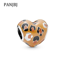 Новые оригинальные бусины Пятнистое сердце Шарм эмаль Fit Pandora браслет ожерелье DIY женские ювелирные изделия 2024 - купить недорого