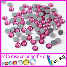 Ss16 cor rosa mercado chinês 1440 peças, de alta qualidade hotfix cristal strass dmc cópia quartzo 2038 4mm strass 2024 - compre barato