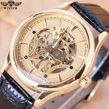 Winner 2018 Fashion Black Golden Star Luxury Design Clock Mens Watch Top Brand Luxury Mechanical Skeleton Watch Male Wrist Watch 2024 - buy cheap