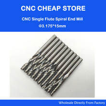 Free Shipping 3.175mm Carbide CNC Router Bits one Flutes Spiral End Mills Single Flutes Milling Cutter PVC Cutter CEL 15mm 2024 - buy cheap