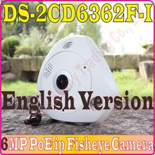 Cámara IP de red Full HD con ángulo de visión de 360 grados, cámara de ojo de pez IR de 6MP y 6MP, actualización, versión en inglés, DS-2CD6362F-I 2024 - compra barato