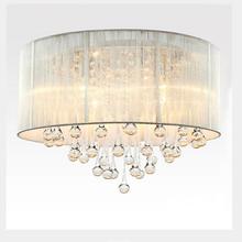 Lustre de tecido, luminária da moda, preta/prateada, para quarto, ac 90-260v 2024 - compre barato