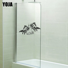 YOJA 17x29.5CM Water Grass And Goldfish Decoration Home Wall Stickers Bathroom Glass Applique G2-0171 2024 - buy cheap