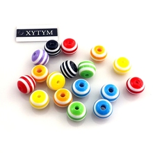 Fashion 12mm Stripe Acrylic Beads 200pcs/Lot Wholesale For Bracelet Making 2024 - buy cheap