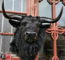 simulation yak 's head large 36x34cm hard model polyethylene& furs black yak wall pandent handicraft home decoration gift s2654 2024 - buy cheap