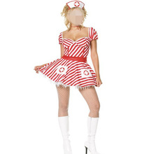 Fancy Free Shipping Ladies Halloween Zombie Bloody Nurse Costume Fancy Dress Party Outfits White Costume Red Nurese Costume 2024 - buy cheap
