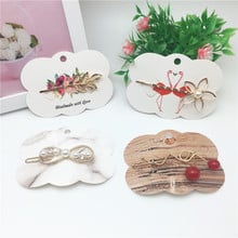 48Pcs Paper Vomen Hair Accessory Hairpin Packing Cards Hair Clip Displays Card 6.5*9cm Paper Jewelry Hang Price Tag Cards 2024 - buy cheap