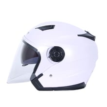 Capacete de cara abierta para moto de carreras, cascos clásicos con doble lente 2024 - compra barato