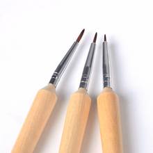 Belen 3pcs Brush Pens DIY UV Gel Acrylic Nail Art Tips Drawing Painting Pens Brushes Liner Tools Set Free Shipping 2024 - buy cheap
