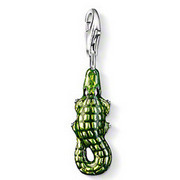 Fashion 925 Mini Green Alligator Diy Pendant Charms (2.5x0.7cm) Fit Bracelets & Necklaces For Women SCH0102 2024 - buy cheap