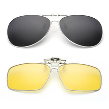 New Clip On Polarized Square Pilot Sunglasses Myopia Driving Night Vision Lens Sun Glasses Anti-UVA For Men Women Metal Frame H9 2024 - buy cheap