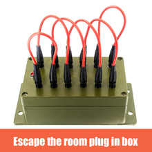 Real Escape Room Props Plug-in Box Organs With 12 Jacks and 6 Patch Cords to unlock 12V EM Lock for for Exit Room Owner 2024 - buy cheap