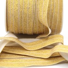 50 Yards FOE Gold Glitter Elastic For Hair Band Headbands 5/8 inches Elastic By Yard Kids DIY Hair Accessories 2024 - buy cheap