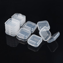 10 pieces transparent jewelry storage box with folding ring organizer Small plastic square container pp small storage box # 2024 - buy cheap