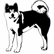 13.4*15.2CM Akita Dog Animal Vinyl Decals Funny Car Styling Decoration Reflective Stickers Black/Silver C6-1691 2024 - buy cheap