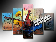 Hand Painted Stretched Framed Oil Wall art Colorful tweedle Home Decoration  paintings for living room wall 5pcs A Set 2024 - buy cheap