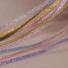 25 Yards\lot 3 mm Width Material Glitter Organza Ribbons For Festive Party Decorative Gifts DIY Wrapping Packing Fabric Ribbon 2024 - buy cheap