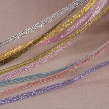 Cintas de Organza con purpurina para decoración de fiestas, Material de 3 mm de ancho para regalos, DIY, 25 yardas por lote 2024 - compra barato