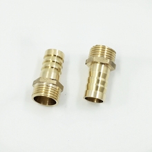 2pcs/lot Brass Pipe Fitting 16mm Hose Barb Tail Fitting G1/2"  Male Thread Connector Joint Copper Coupler Adapter 2024 - buy cheap